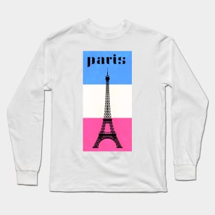 Paris French Flag Long Sleeve T-Shirt